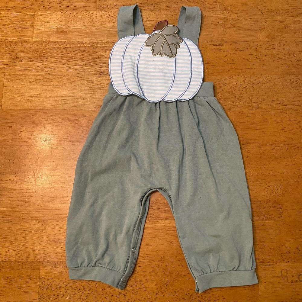 Thanksgiving Romper‎ Boys Boy's Size 9 M Months New NWT Fall Outfits Overalls